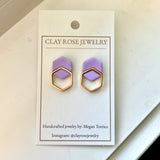 Small Double Hexagon Studs