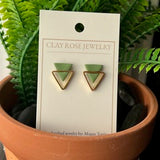 Double Triangle Stud Earrings