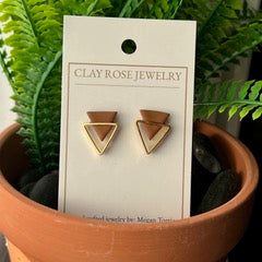 Double Triangle Stud Earrings