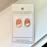 Mini Double Hexagon Studs