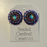 Beaded Flat Stitch Earrings