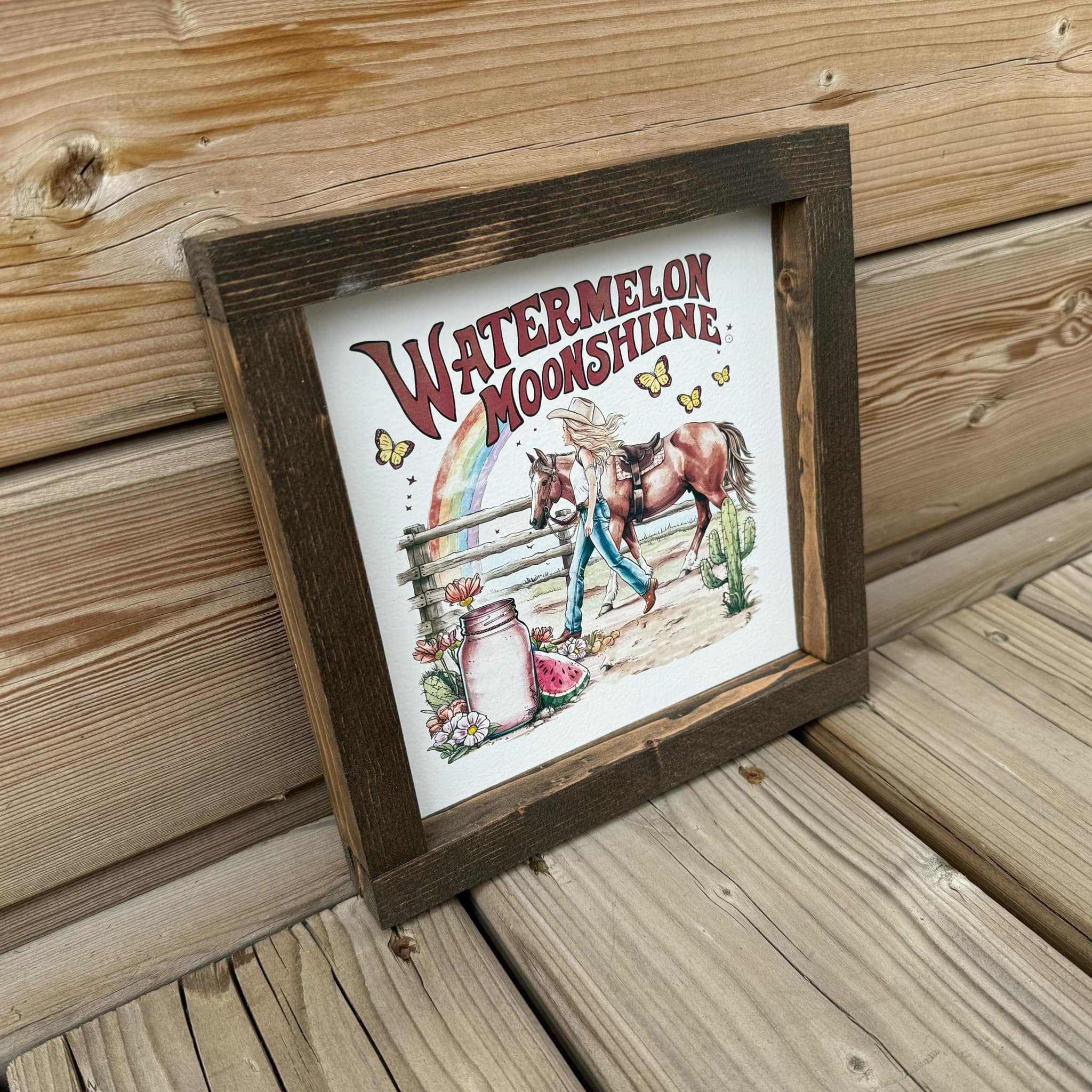 Watermelon Moonshine Wood Sign