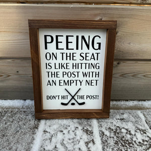 Peeing On The Seat 3D Sign