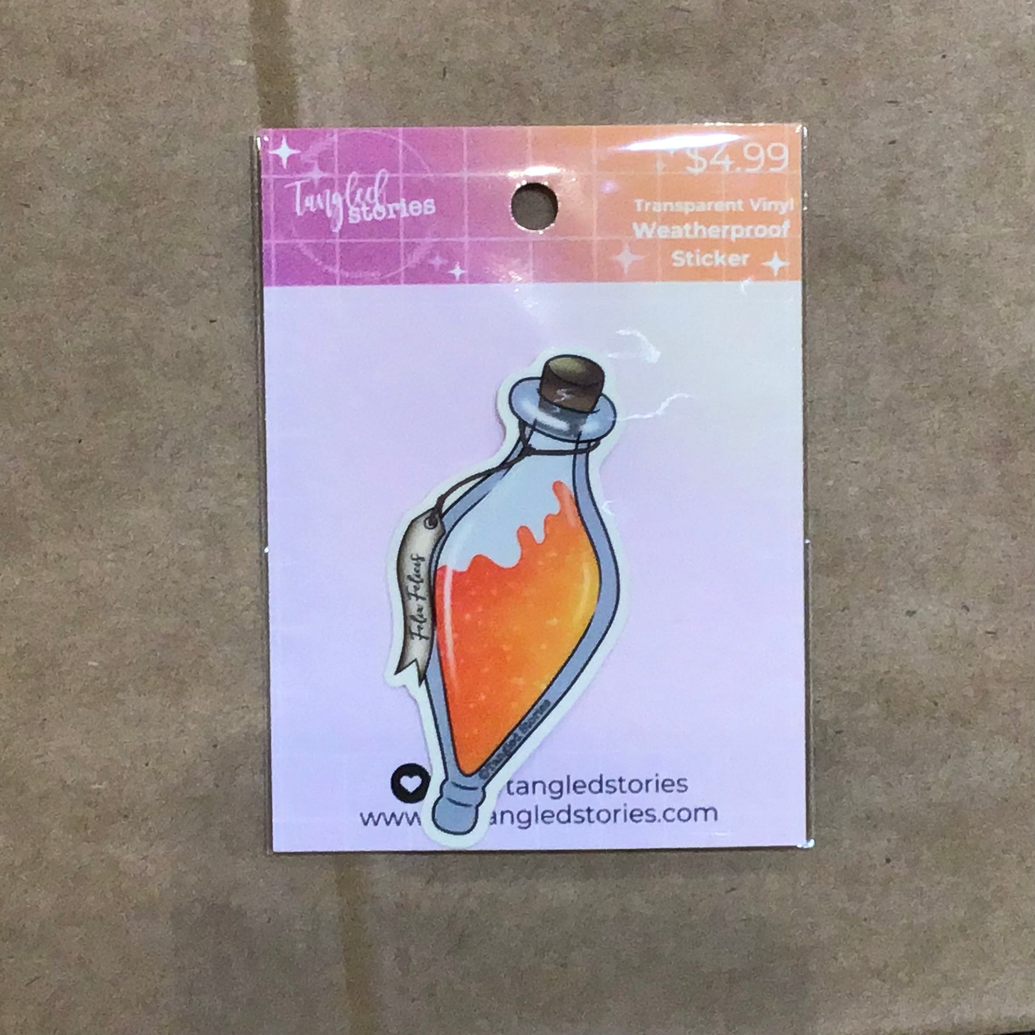 Luck Potion Bottle Waterproof Sticker