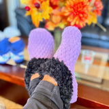 Women's Crocheted Fur Bootie Slippers