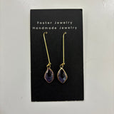 Long Glass pendant earrings