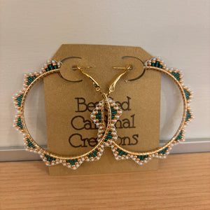 Beaded Hoops