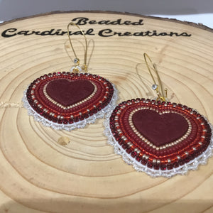 Beaded Flat Stitch Earrings