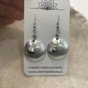 Large Silver Layer Earrings