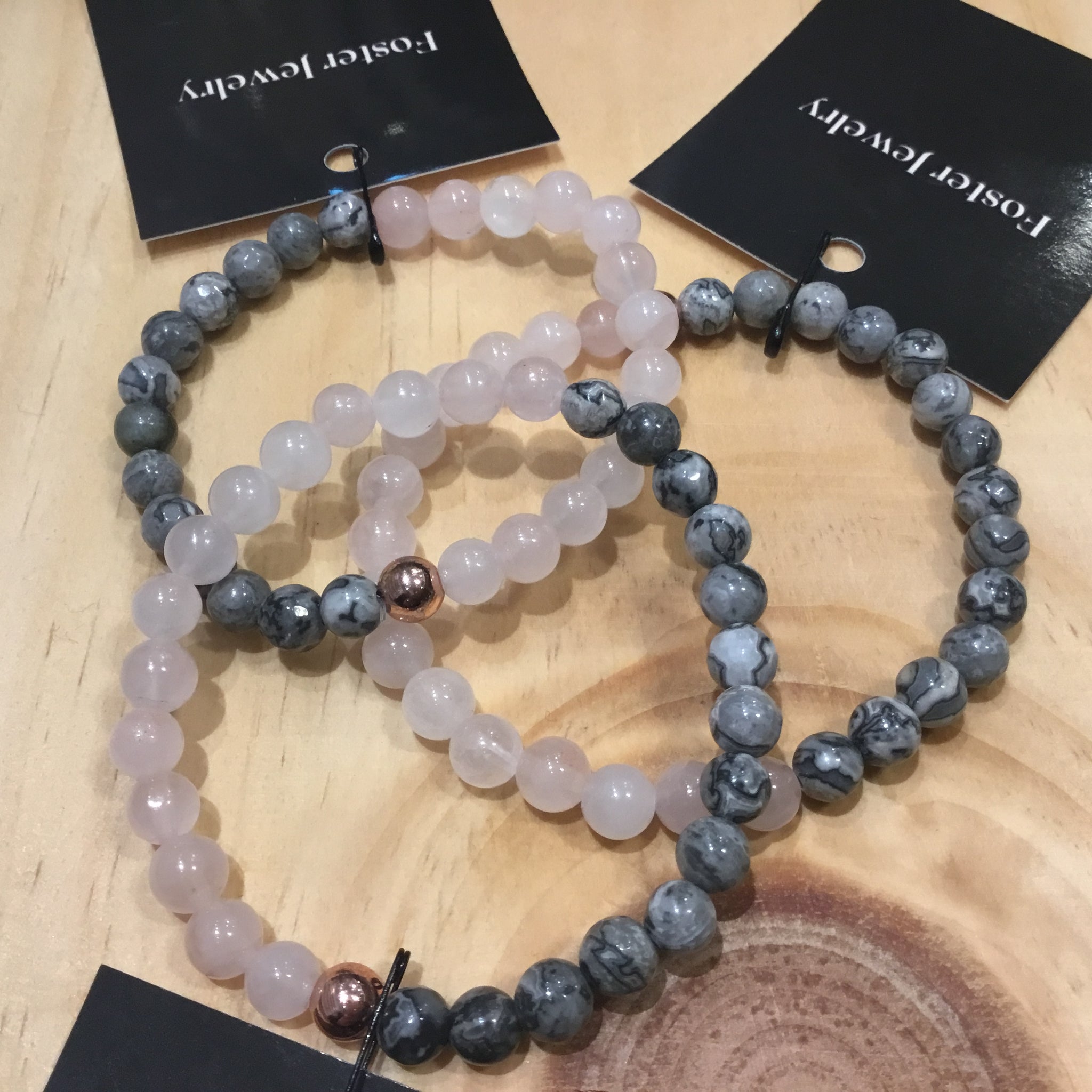 Rose Quartz & Jasper Bracelet