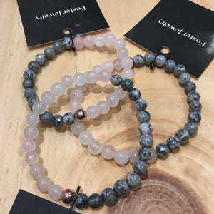 Rose Quartz & Jasper Bracelet