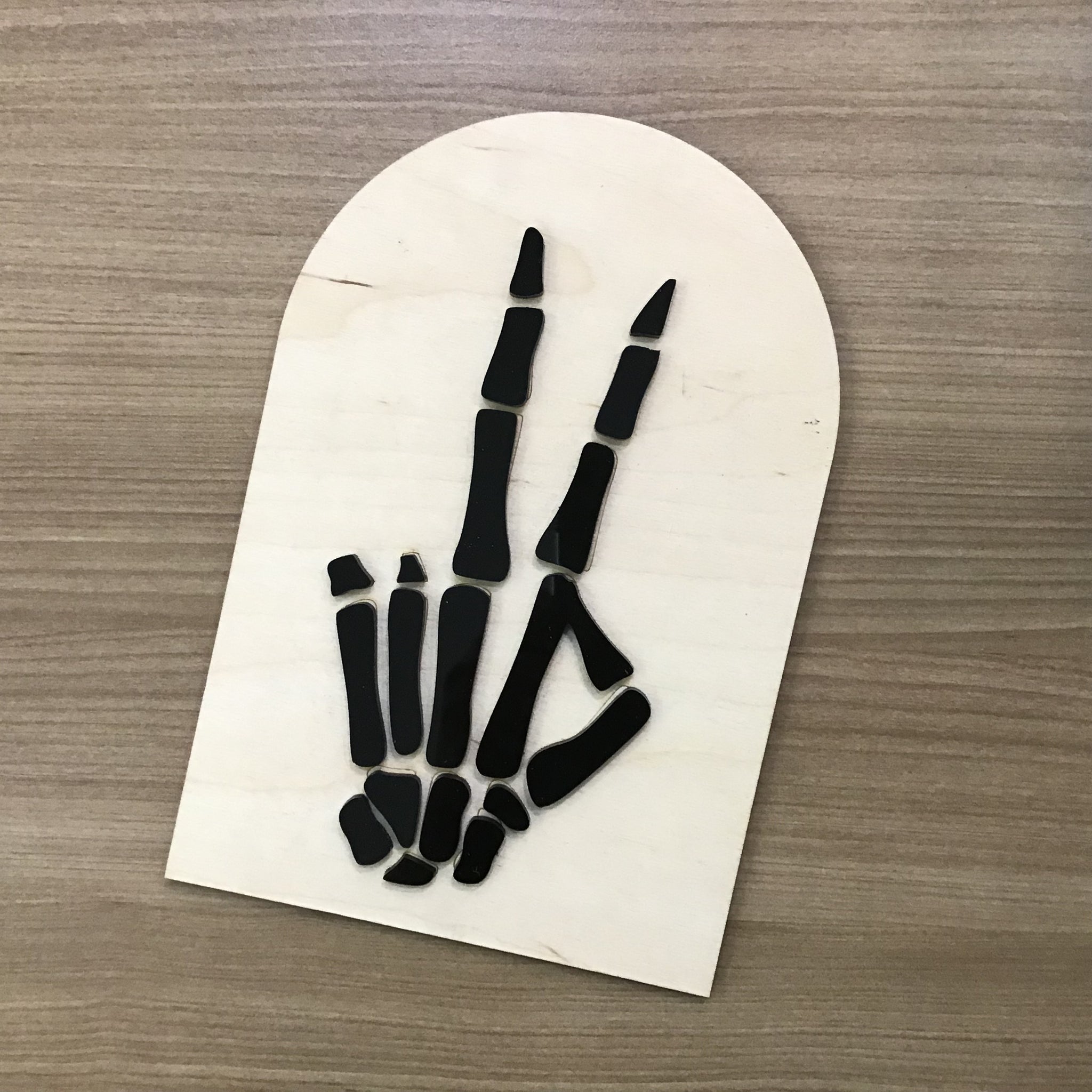 Skeleton Peace Sign