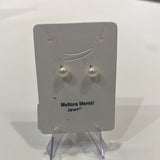 Small White Pearl Earrings