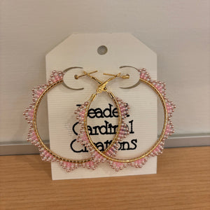 Beaded Hoops