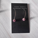 Pave gold earrings