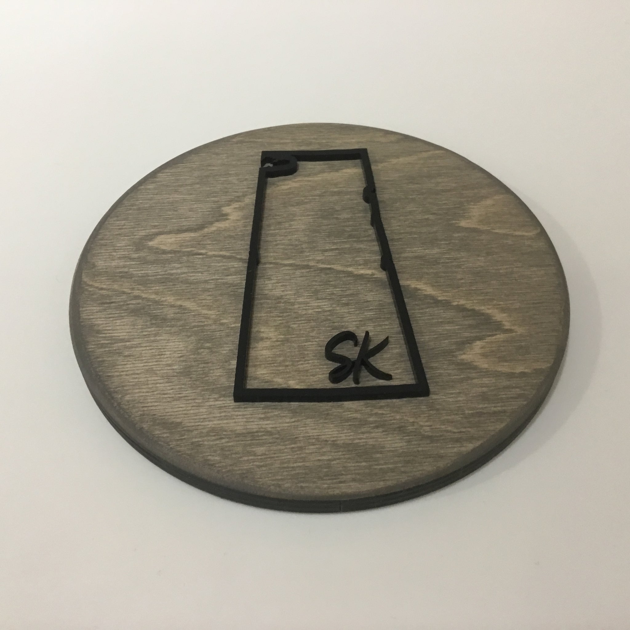 6" 3D Sask Outline Round Sign