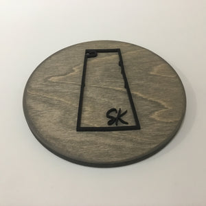 6" 3D Sask Outline Round Sign