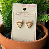 Double Triangle Stud Earrings