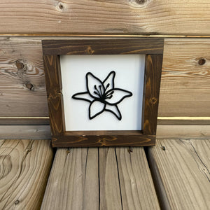 Lily 3D Sign - 6"