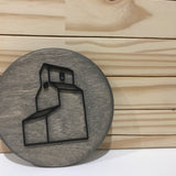 6" 3D Grain Elevator Round Sign