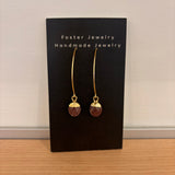 Gold V earrings