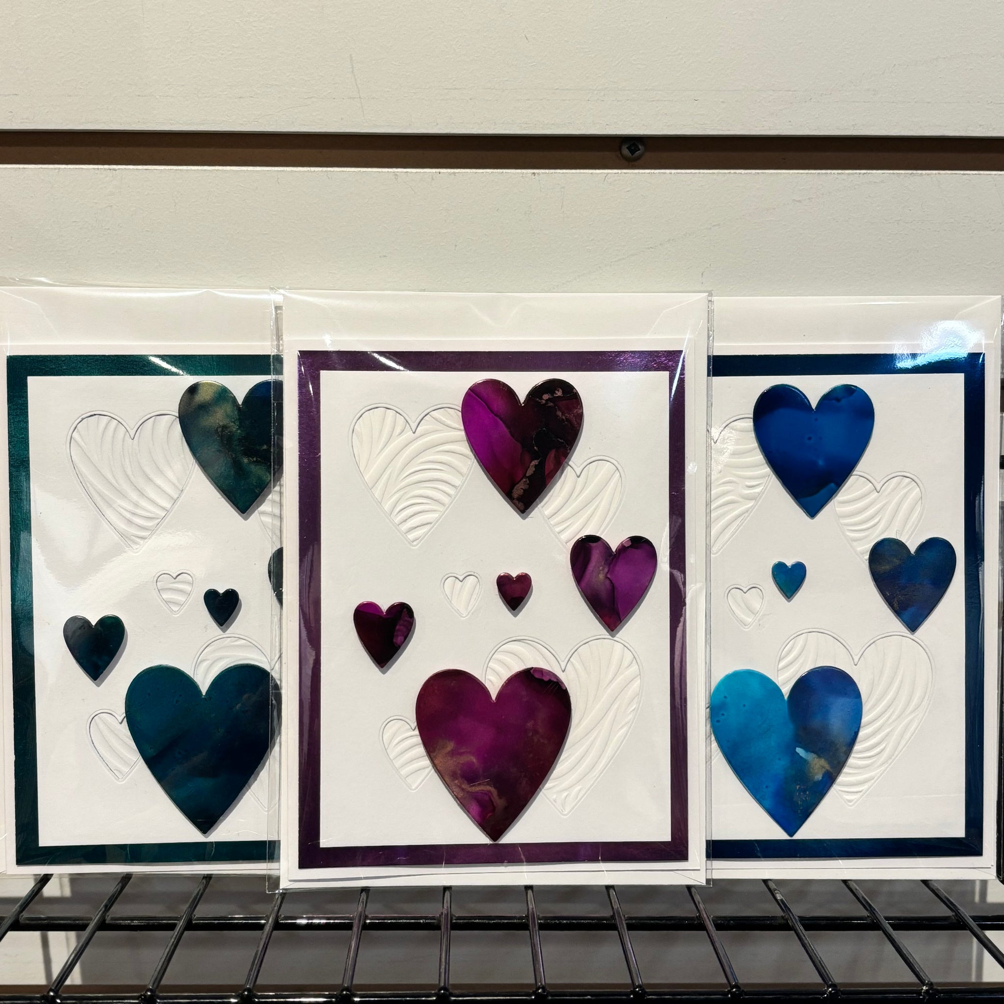 Cards - Alcohol Ink Hearts