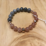 Sunstone and Grey bracelet