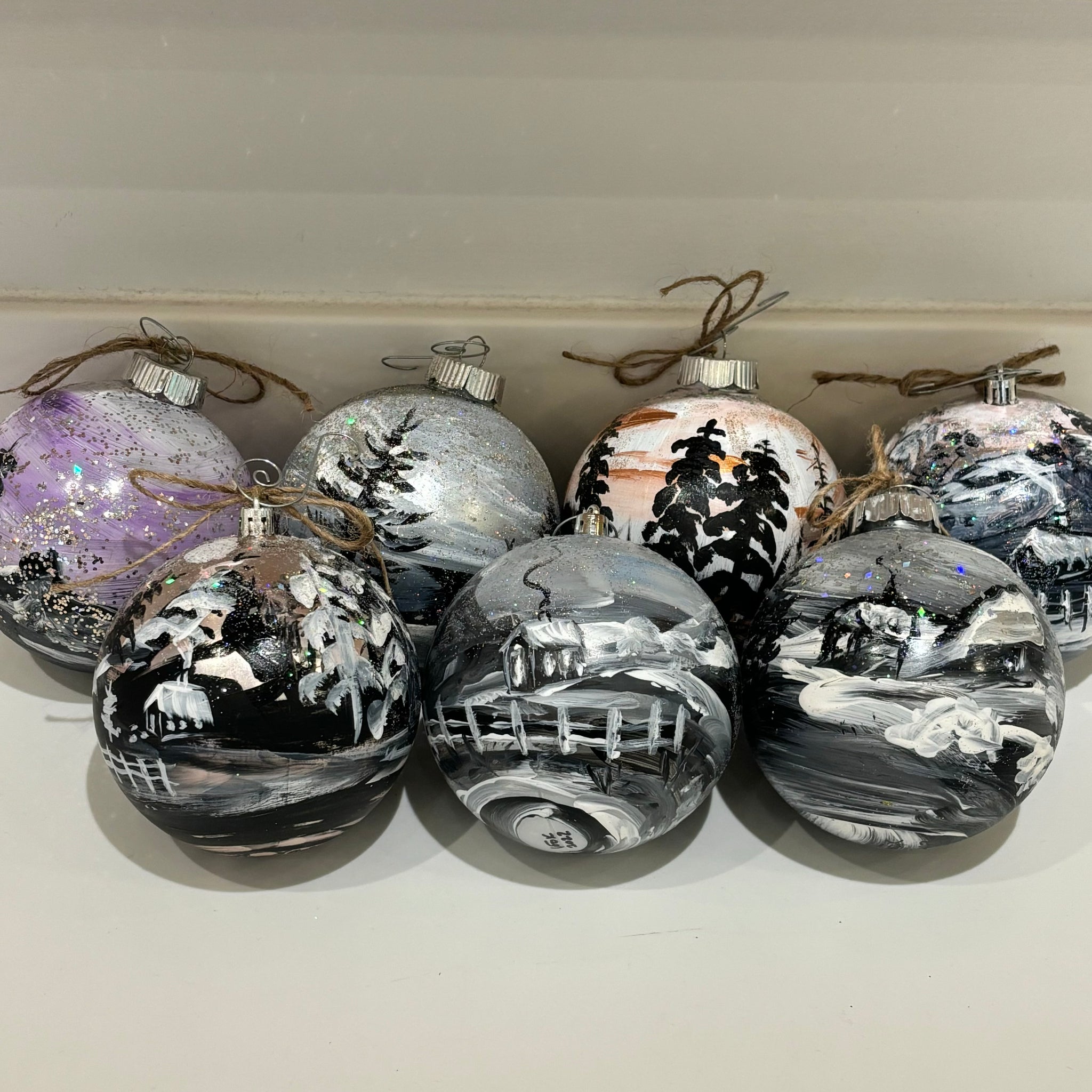 Original Hand Painted Christmas Balls