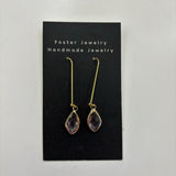 Long Glass pendant earrings