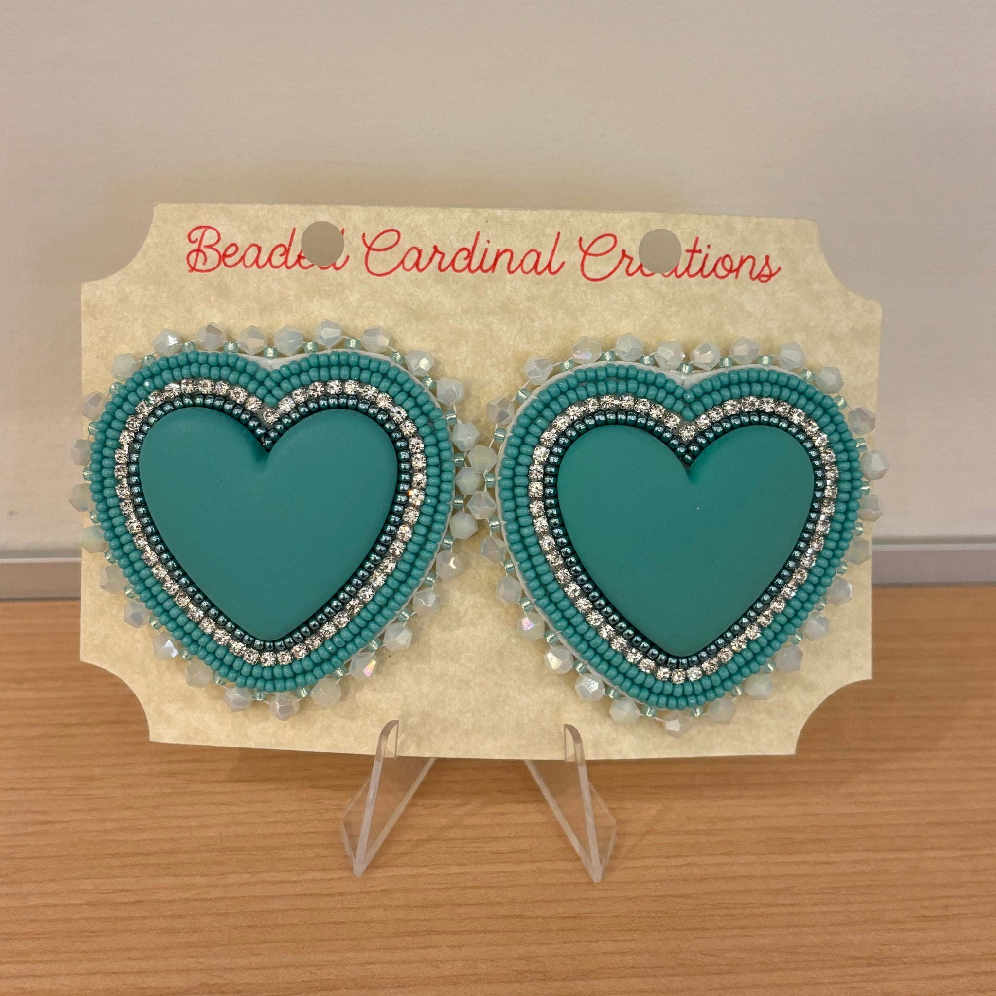 Beaded Flat Stitch Earrings