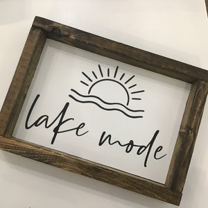 Lake Mode l Wood Sign