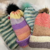 Adult Knit Pompom Toques