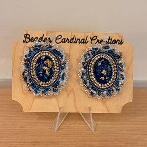 Beaded Flat Stitch Earrings