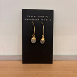 Gold V earrings