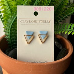 Double Triangle Stud Earrings