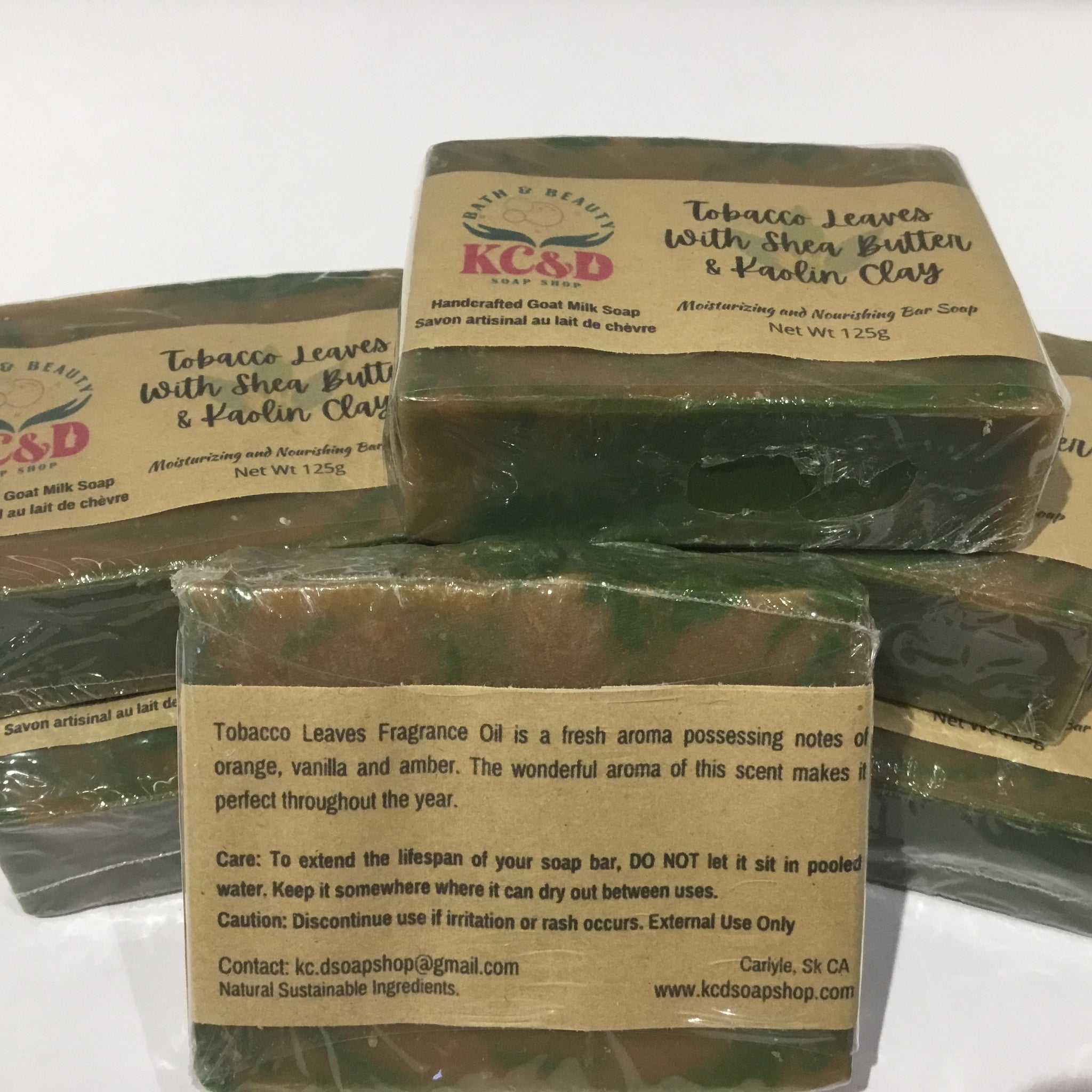 Goat Milk Soap: Tobacco Leaves with Shea Butter & Kaolin Clay