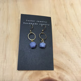 Faceted gemstone earrings