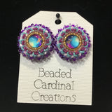 Beaded Flat Stitch Earrings