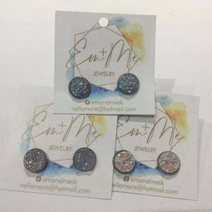 12mm Druzy earring studs