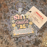 Acrylic Phrase Keychain