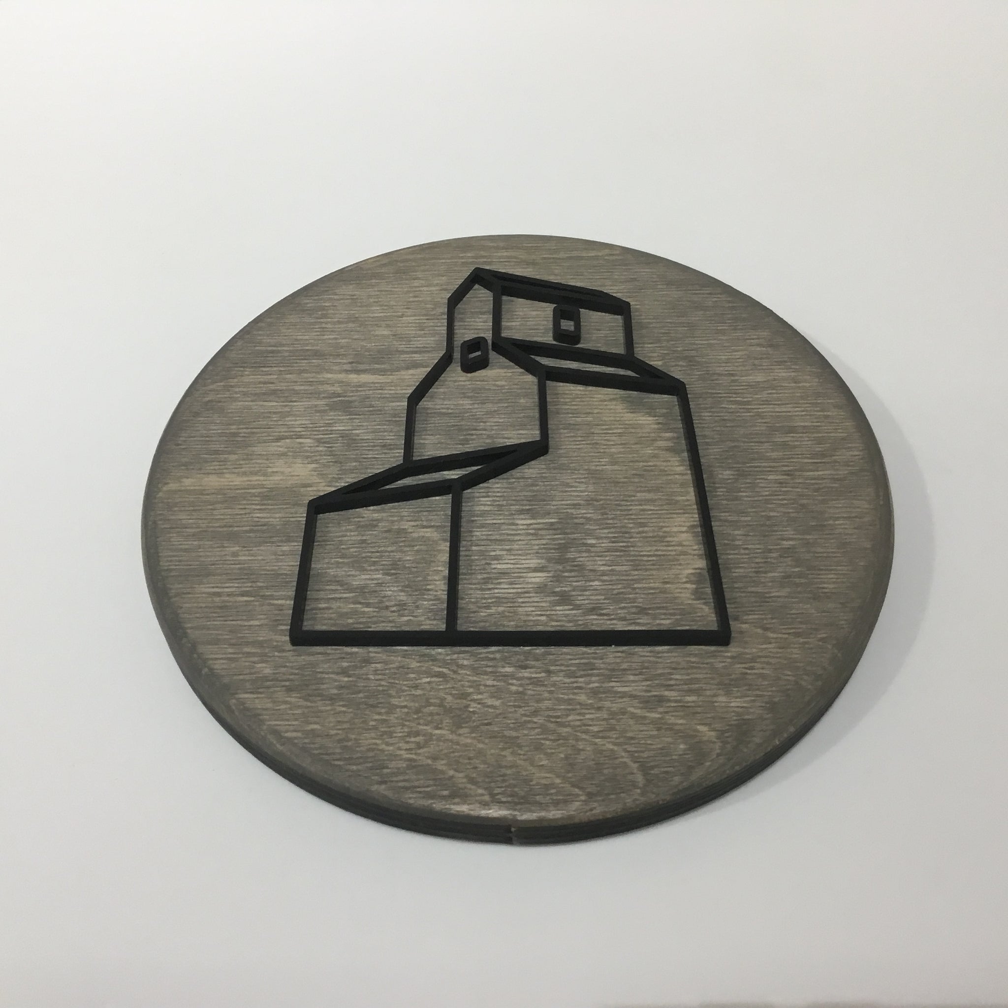 6" 3D Grain Elevator Round Sign