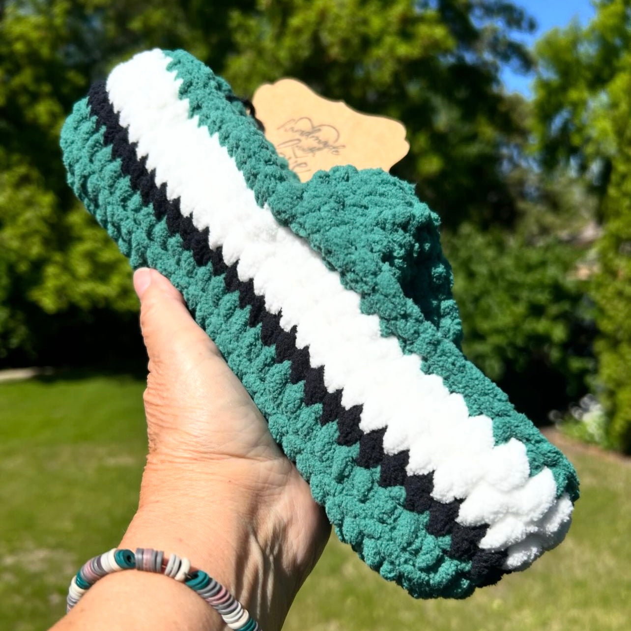 Mens Crocheted Slippers