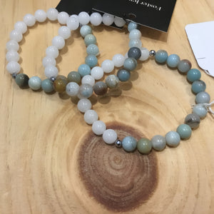 Amazonite & Jade Bracelet