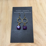 Faceted gemstone earrings