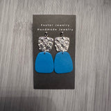 Teal Trapezoid Earrings