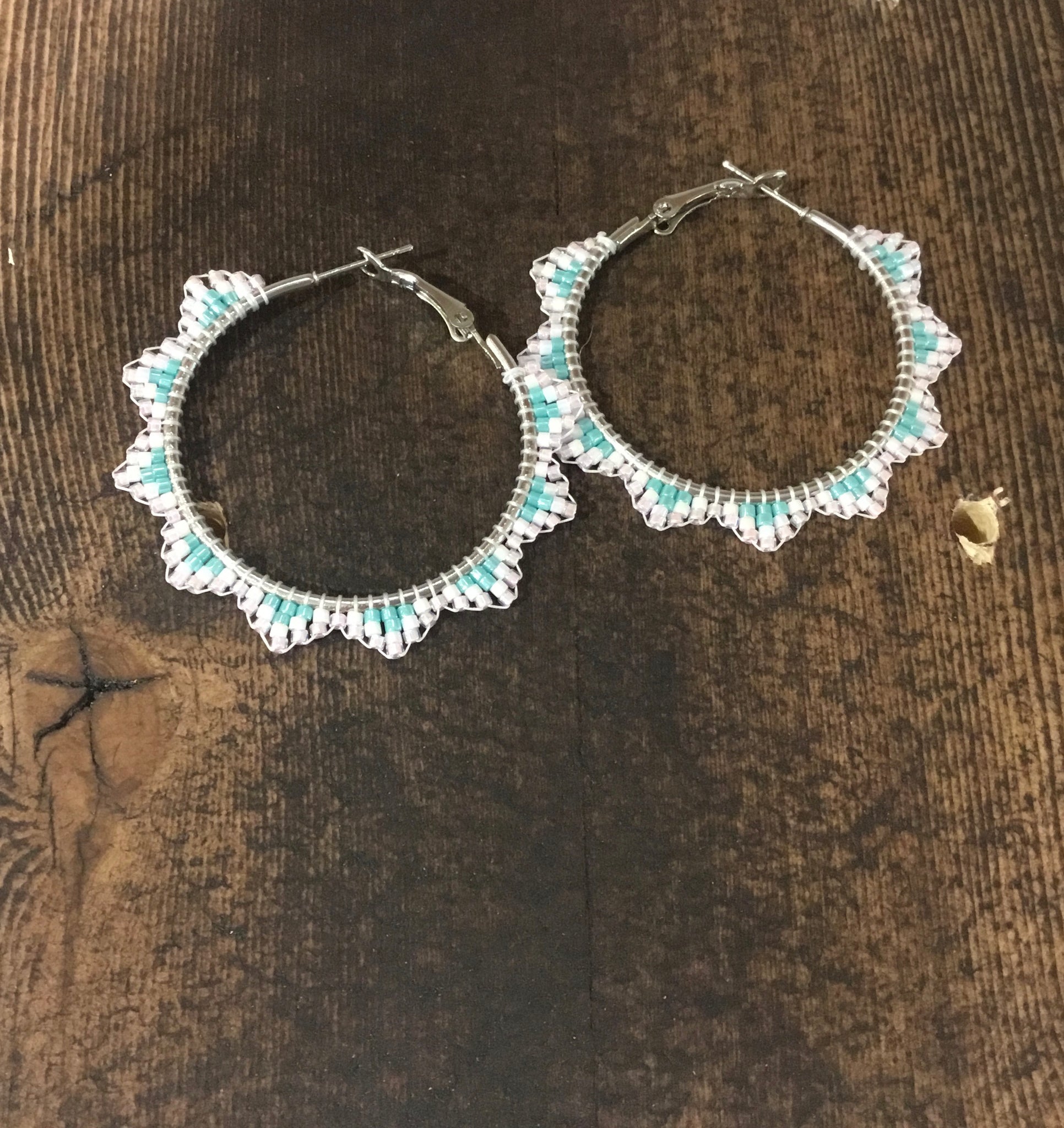 Beaded Hoop Earrings