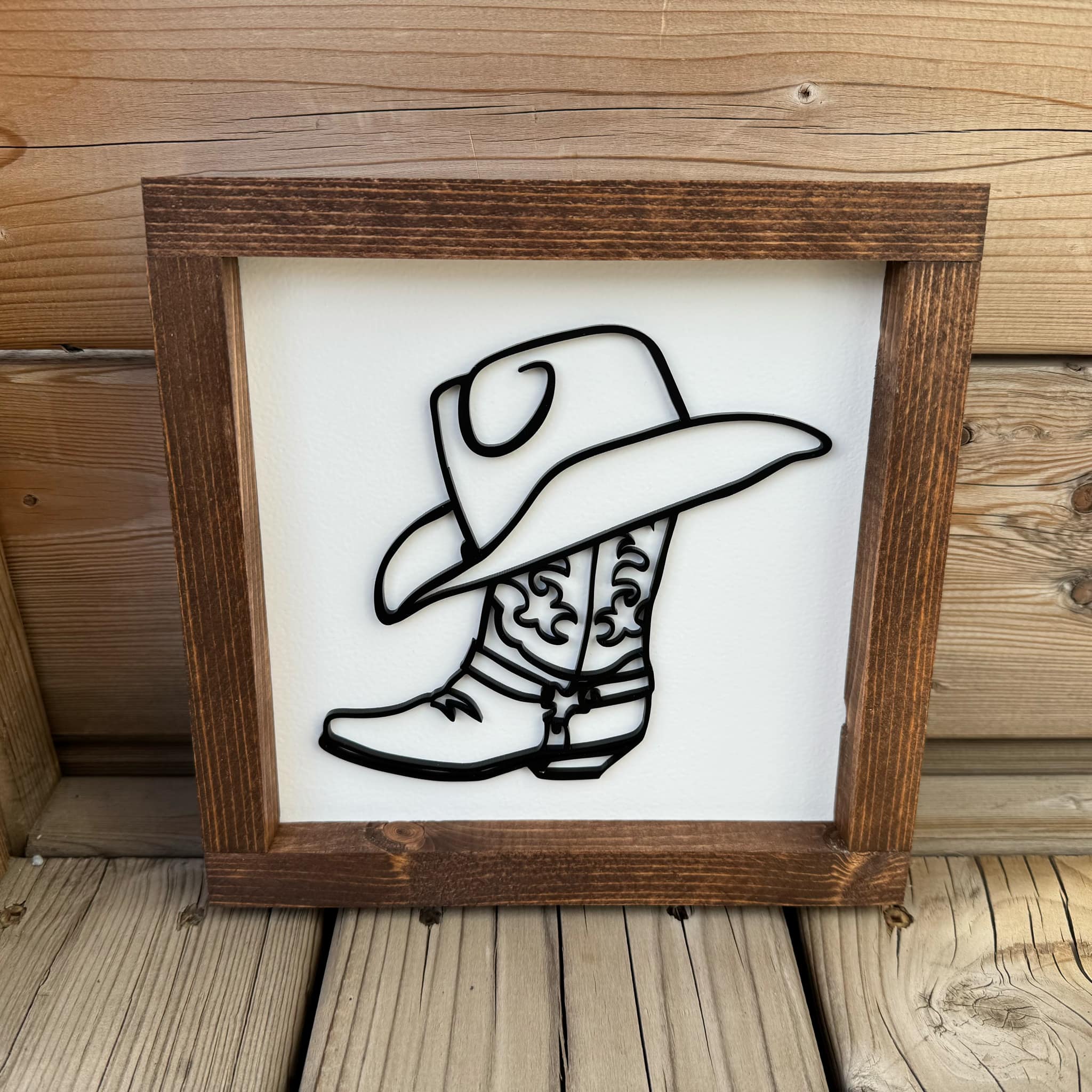 Cowboy Boot & Hat Sign