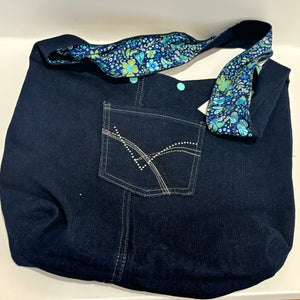 Upcycled Jean Hobo Bag