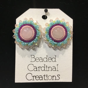 Beaded Flat Stitch Earrings