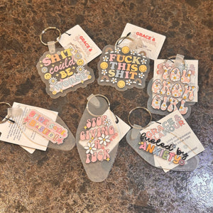 Acrylic Phrase Keychain